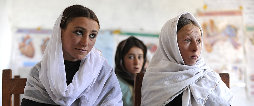 Women in classroom in Afghanistan