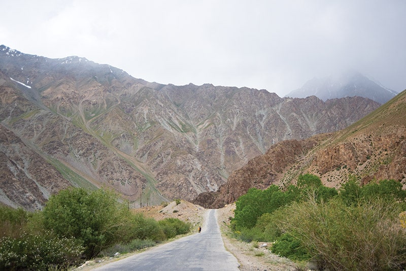 Mountain road in Tajikistan