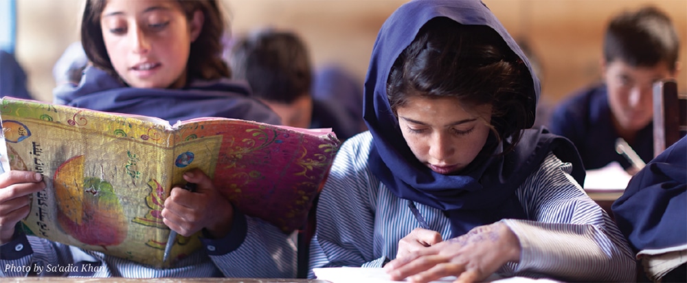 Girls studying in Pakistan