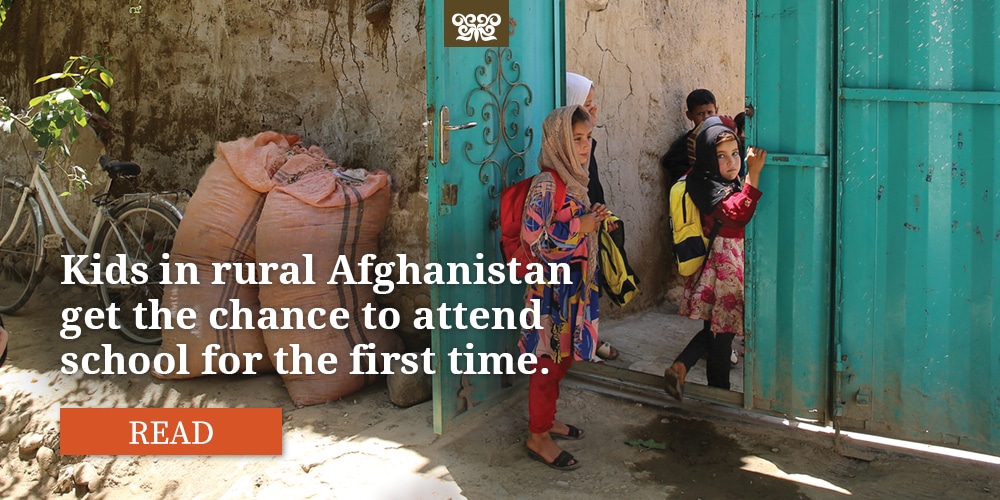 kids leaving for school in rural Afghanistan