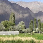 Landscape with mountains in Tajikistan