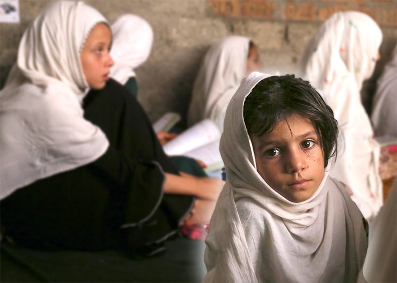 Afghan girl in CBE school