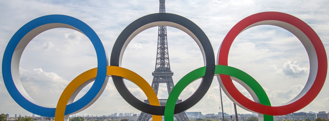 Eiffel Tower and Olympic rings