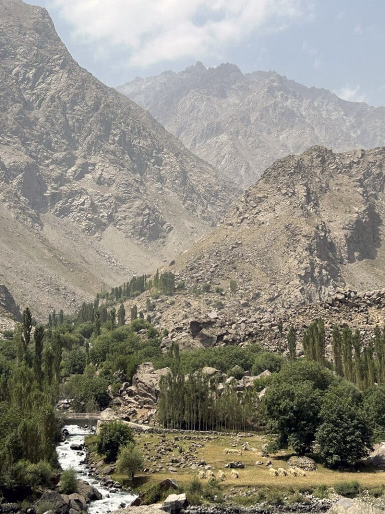 View from Tajikistan into Afghanistan
