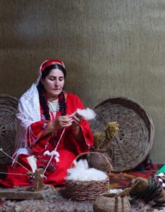 Aziza Abdulnazarova, CAI-T entrepreneur craftswoman in Dushanbe, Tajikistan creating traditional Pamirian attire