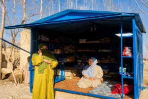 Husna and her sister tending their shop in Badakhshan, Afghanistan
